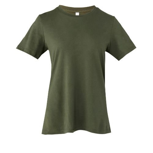 Bella Canvas Women's Relaxed Jersey Short Sleeve Tee Military Green